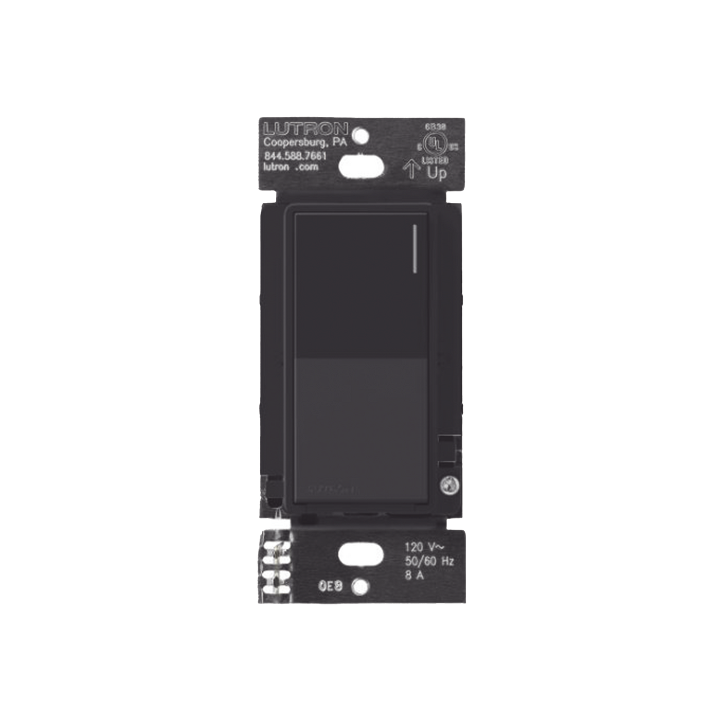RRSTRSMN - (RadioRA3) Apagador Auxiliar de pared, compañero de apagadores multilocación. Usar en 3 vías o escalera. Color negro.
