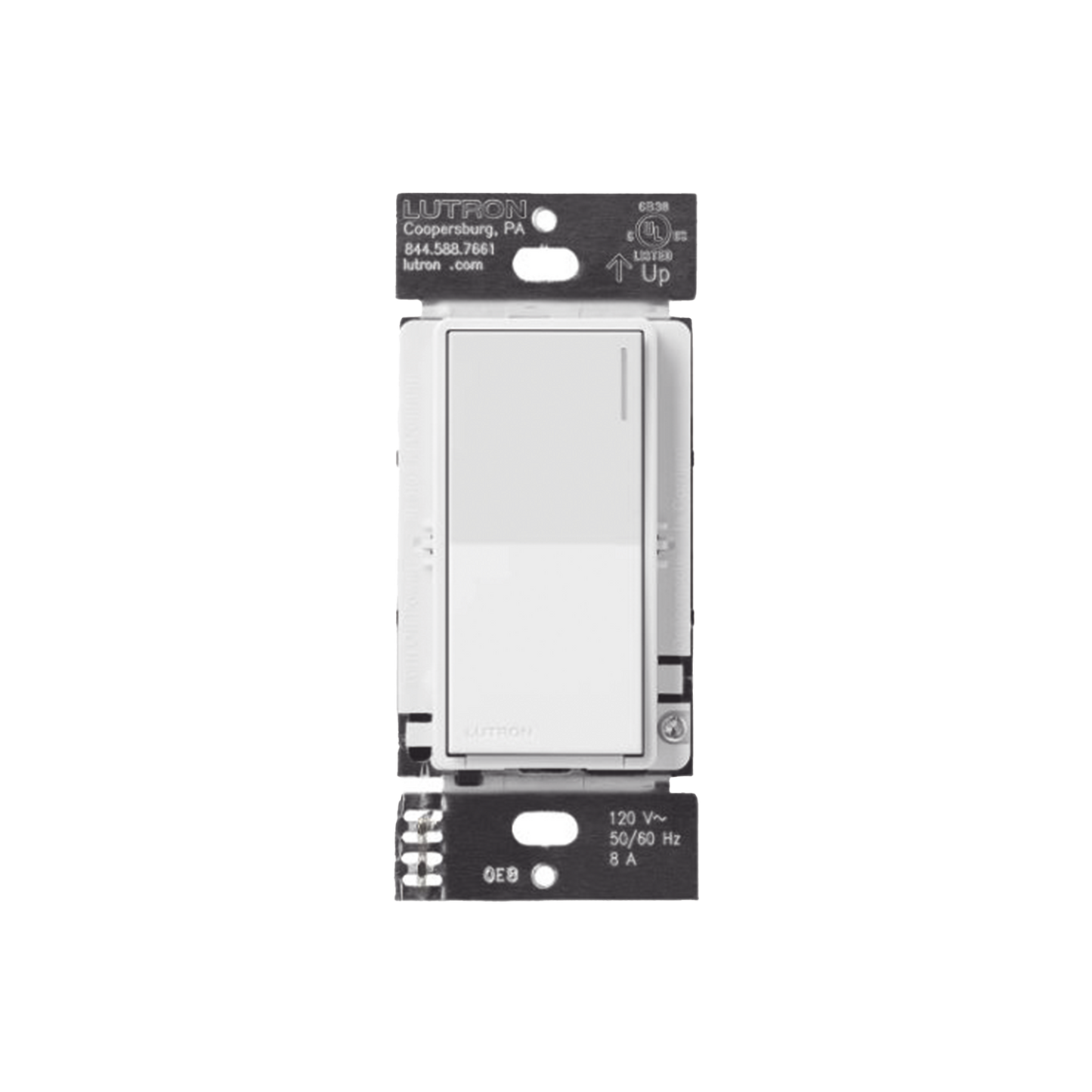 RRSTRSWH (RadioRA3) Apagador Auxiliar de pared, compañero de apagadores multilocación. Usar en 3 vías o escalera. Color blanco.