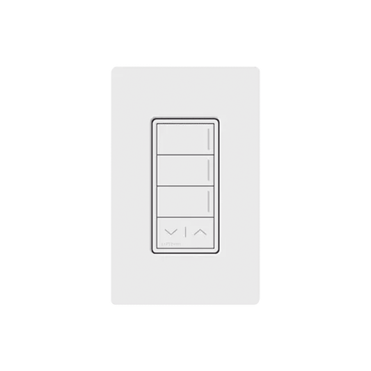 RRSTW3RLSW (RadioRa3) Botonera Sunnata Blanco 3 escenas y 2 botones subir/bajar para Radio RA3, programe escenas diferentes en cada botón.