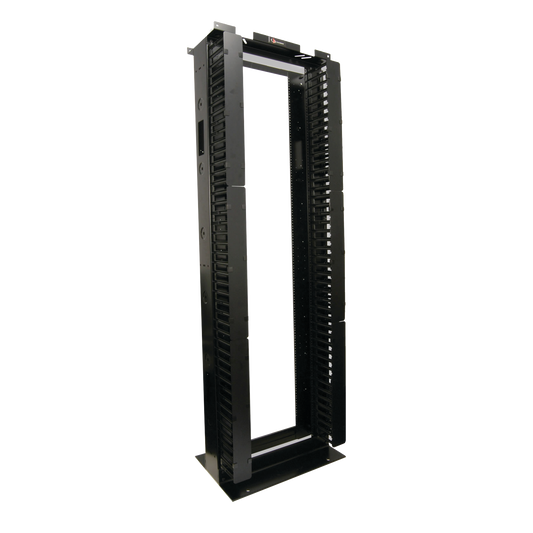 RS3-07 Rack de Aluminio System de 7ft x 19in, 45UR, Con organizadores verticales, conexión de tierra y accesorios de montaje