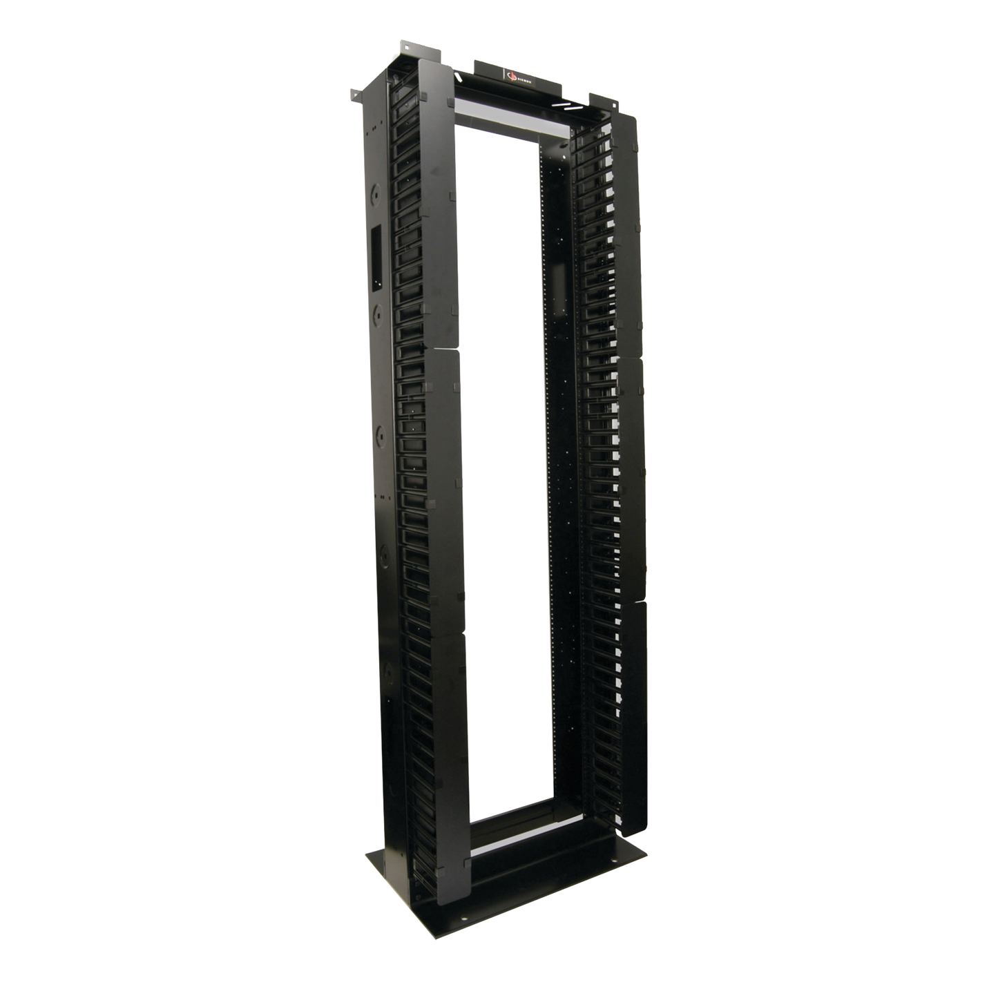 RS3-07 - Rack de Aluminio System de 7ft x 19in, 45UR, Con organizadores verticales, conexión de tierra y accesorios de montaje
