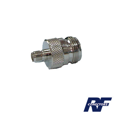 RSA-3477 - Adaptador en Línea de Conector SMA Hembra a N Hembra, Níquel/ Oro/ Teflón.