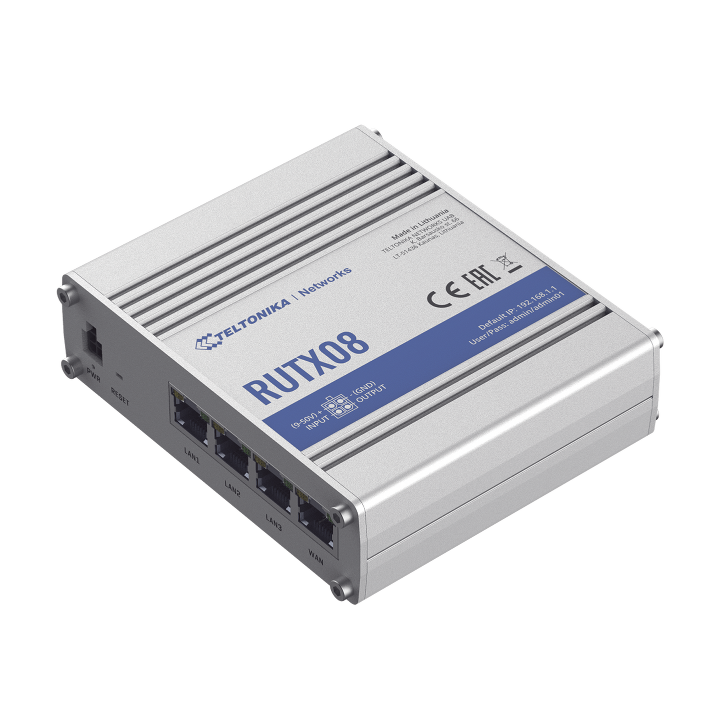 RUTX08 Router Industrial VPN, 3 Puertos 10/100/1000 Gigabit