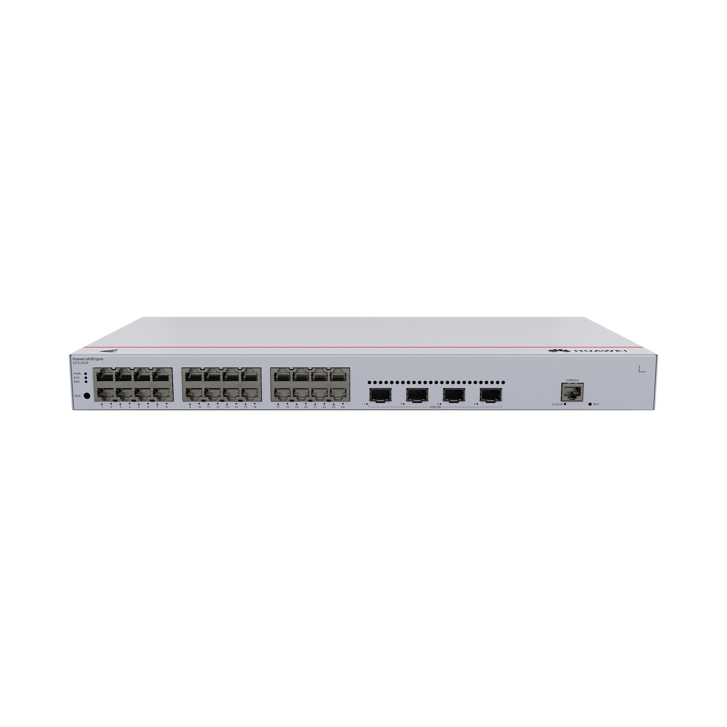 S310-24T4X - Switch de Distribución/Core Gigabit Administrable Capa 3 / 24 puertos 10/100/1000 Mbps / 4 Puertos 10GE SFP+ Uplink / ERPS / Rutas Estáticas / iStack / Administración Nube Gratis
