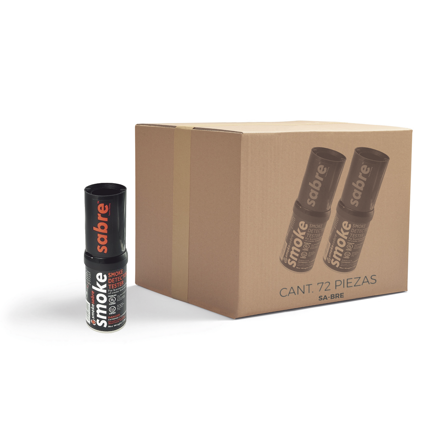 SABRE-BP - Caja De 72 Latas De Humo Sintético En Aerosol Para Probar Detectores De Humo (Uso Manual)