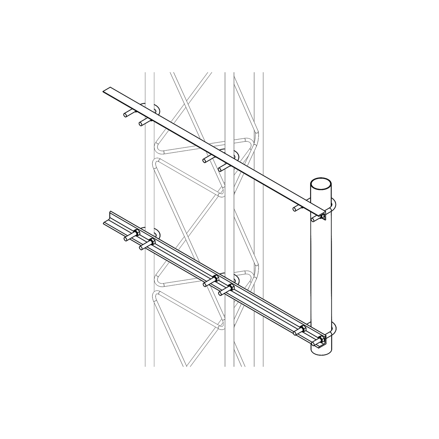 S-BRA-LI-30G Brazo Lateral Liviano para Tramo STZ30G Galvanizado por Inmersión en Caliente.
