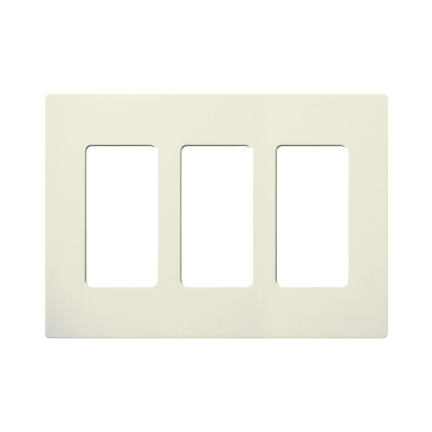 SC3BI - Tapa Color Blanco Biscuit para interruptor o dimmer Lutron, 3 gang, limpio y moderno
