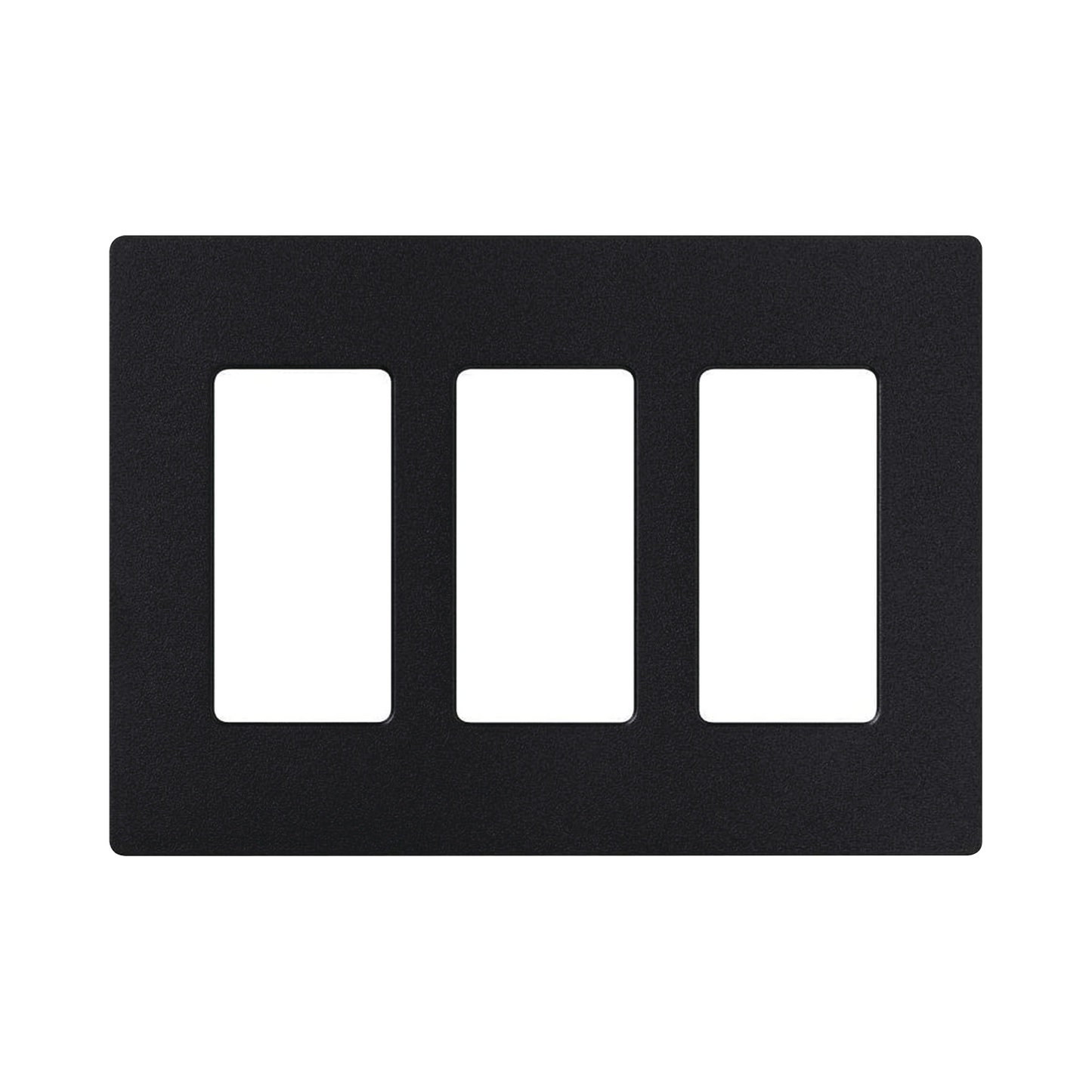 SC-3-MN - Tapa Color Blanco Negro Satin para interruptor o dimmer Lutron, 3 gang, limpio y moderno
