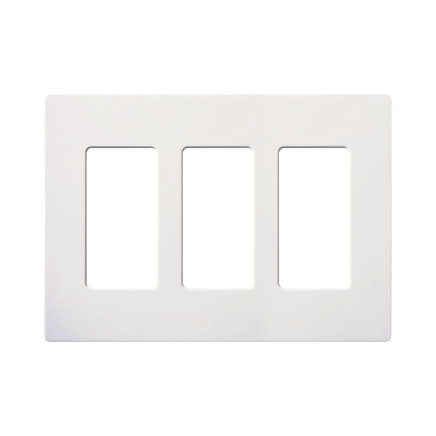 SC-3-SW - Tapa Color Blanco Snow para interruptor o dimmer Lutron, 3 gang, limpio y moderno