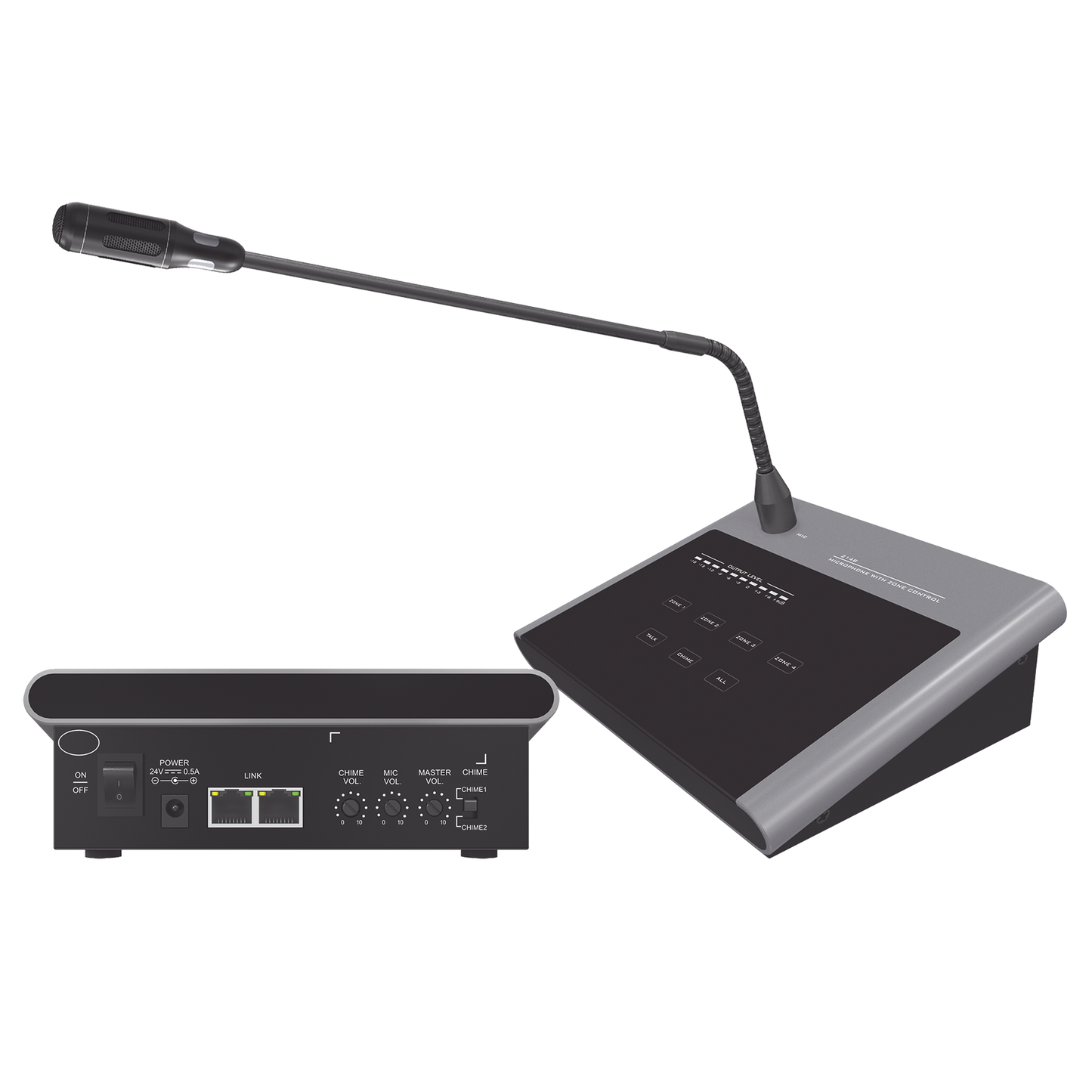 SF-214B - Microfono Remoto de 4 Zonas Para Sistema de Voceo | Compatible Con Amplificadores SF4240UC y SF2240UC