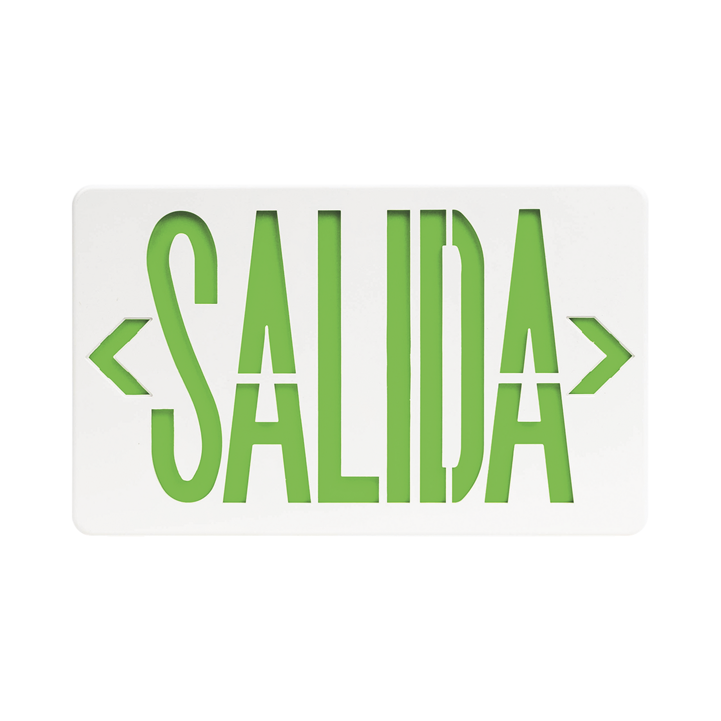 SF820X Letrero LED DUAL de SALIDA Universal con alto brillo/uso en pared, lateral o techo/Batería de Respaldo Incluida.