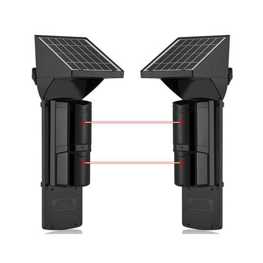 SFA60 Detector fotoelectrico con celda solar ; DE 2 RAYOS; alcance exterior 60 m / interior 120 m, 4 frecuencias / Para ambientes donde no hay electricidad