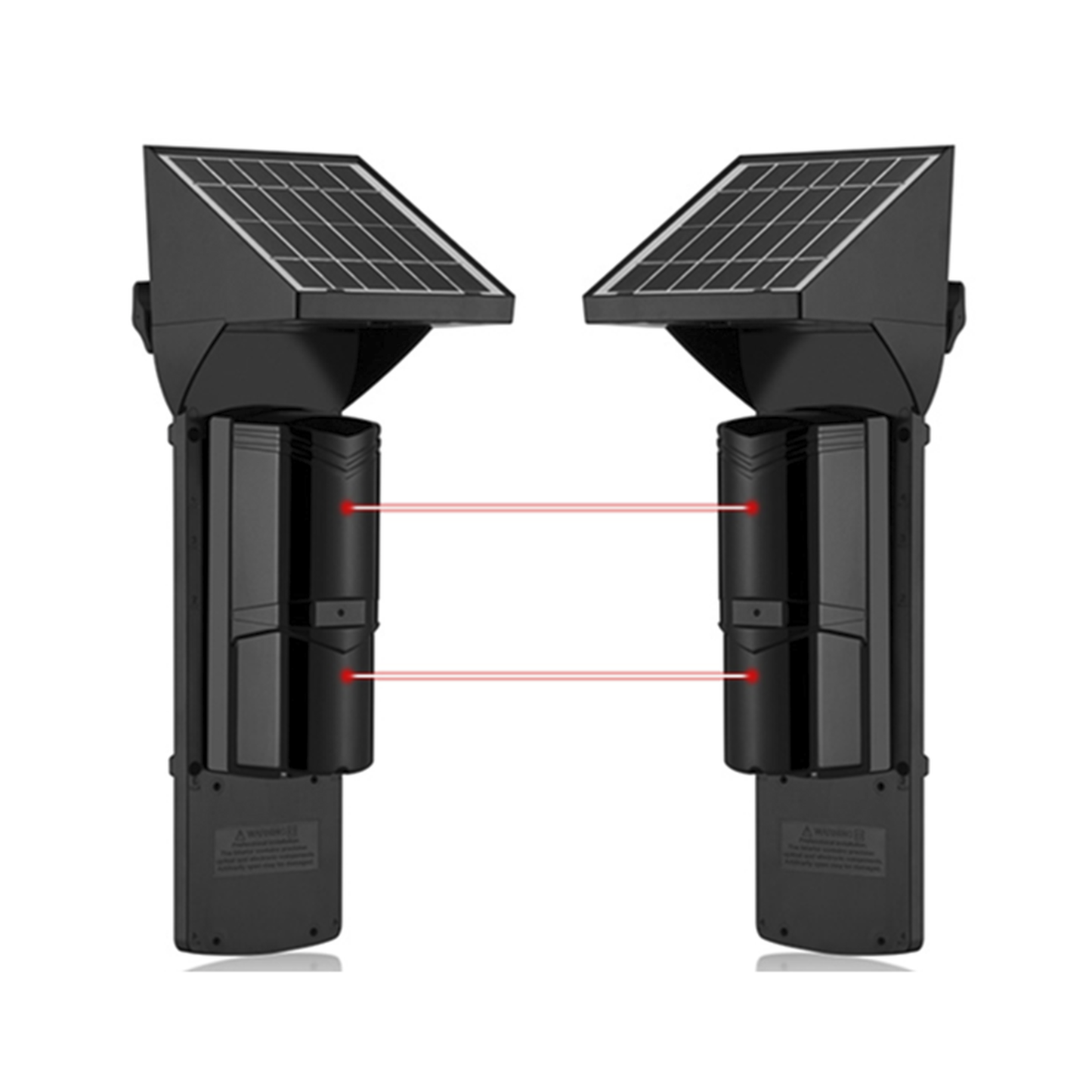 SFA60 - Detector fotoelectrico con celda solar ; DE 2 RAYOS; alcance exterior 60 m / interior 120 m, 4 frecuencias / Para ambientes donde no hay electricidad