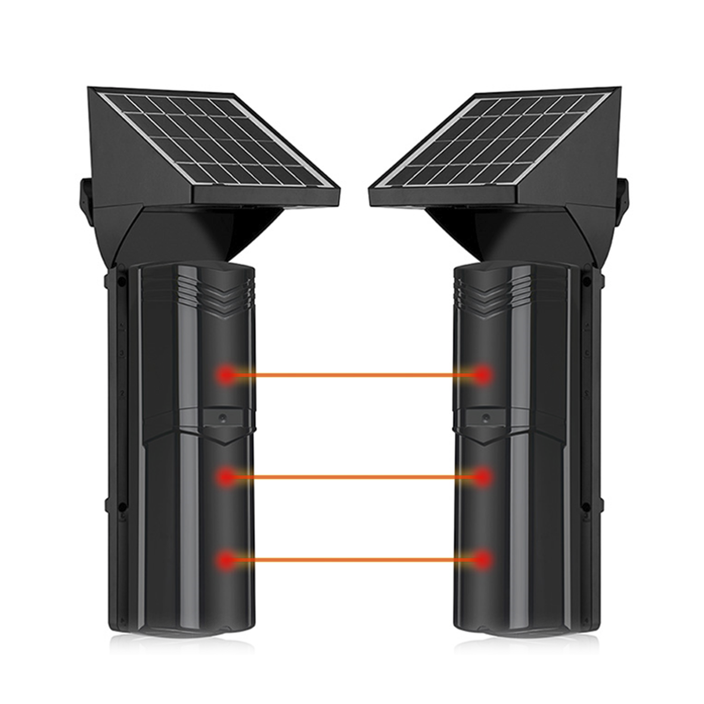 SFB100 - Detector fotoelectrico con CELDA SOLAR; DE 3 RAYOS; alcance exterior 100 m / 4 frecuencias