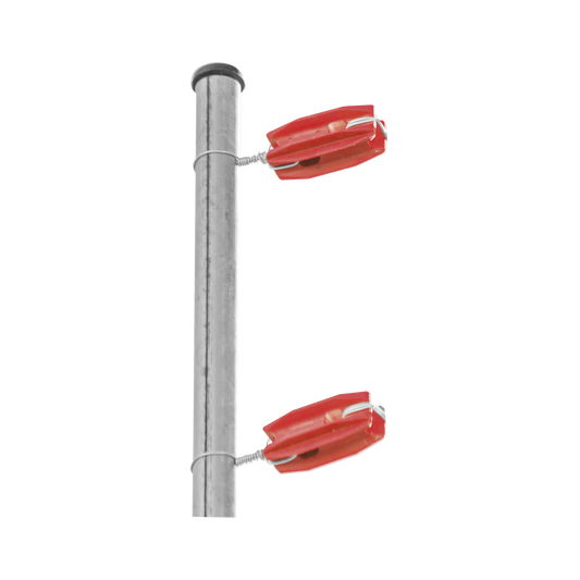 SFESQUINEROR Aislador de color Rojo para postes de esquina de alta Resistencia con Anti UV de uso en cercos eléctricos