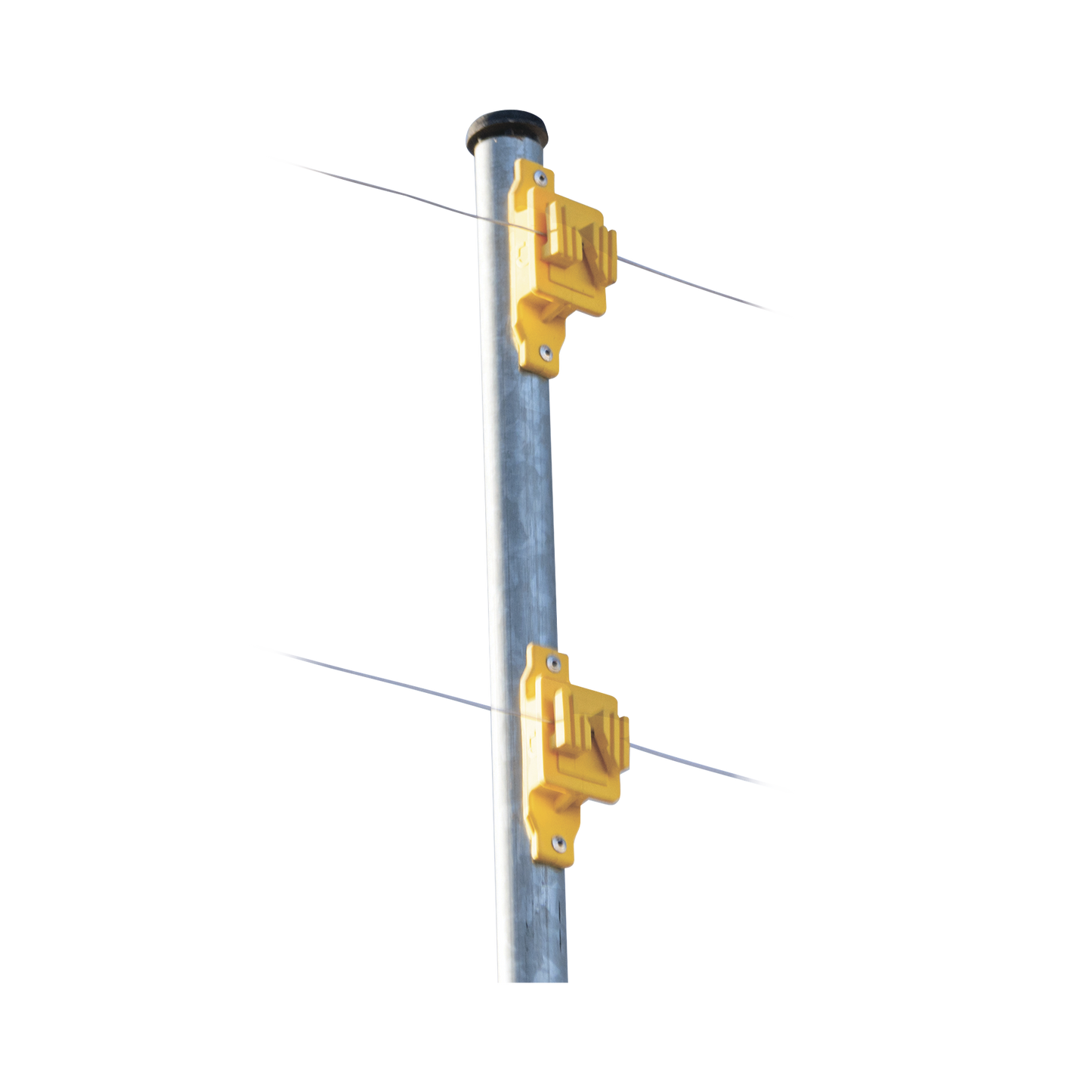 SFPASOY Aislador de Paso color Amarillo reforzado para cercos eléctricos, resistente al clima extremoso