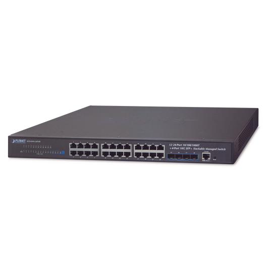 SGS-6341-24T4X Switch Administrable Capa 3, 24-Puertos 10/100/1000T + 4-Puertos 10G SFP+, Apilable