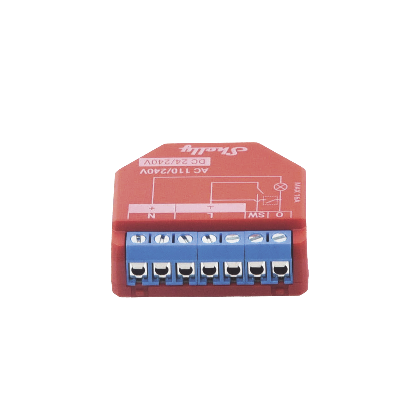 SHELLYPLUS1PM Relevador inalámbrico inteligente 16A, 110-230 V, medición de consumo, compatible con asistente de voz Alexa, Google Home