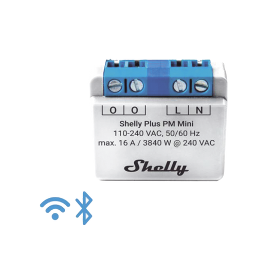 SHELLYPLUSPMMINI El medidor de potencia más pequeño,  inteligente con Wi-Fi, medición de consumo, 1 canal 16A,
