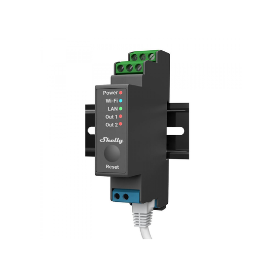 SHELLYPRO2 Relevador / Interruptor WIFI/ Industrial y residencial inteligente / Hasta 16A / Soporta Google /Alexa / Nube P2P y control Local / 2 canales y puerto ethernet