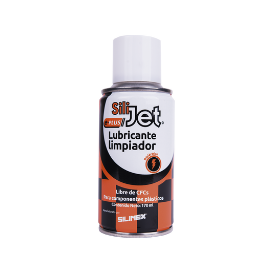 SILIJET-E-PLUS Limpiador lubricante en aerosol dieléctrico,  protege mecanismos, circuitos, sensores, ventiladores, 170 ml.
