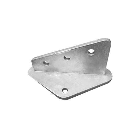 SLM-ANG-2G Ancla Aleta de 3 Orificios con 2 Puntos de Fijación. Uso en Fijación de mástiles. Galvanizado por Inmersión en Caliente.
