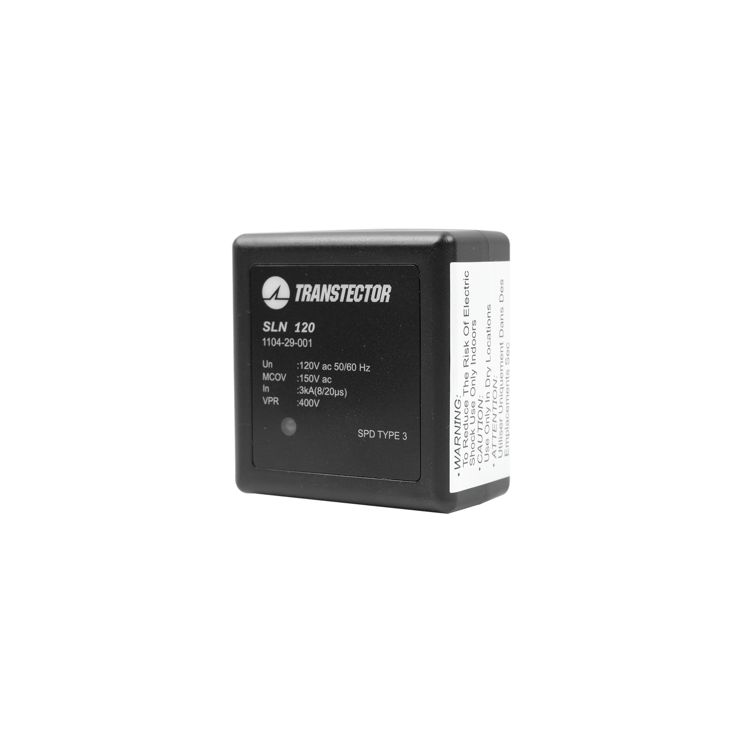 SLN-120 - Protector Contra Descargas Eléctricas Para 120 Vac de Clavija 5-15R Convencional de Tecnología SASD Diodo Avalancha de Silicio