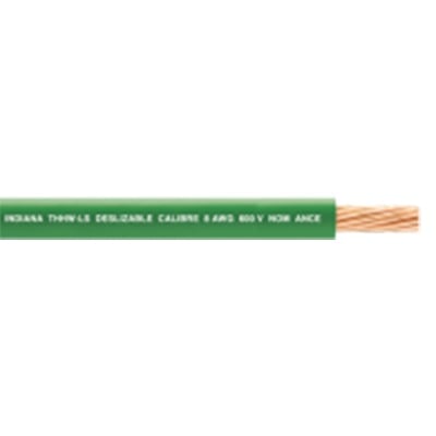 SLY-304-GRN ( Venta por metro ) Cable 10 awg color verde, conductor de cobre suave cableado. Aislamiento de PVC, auto-extinguible.