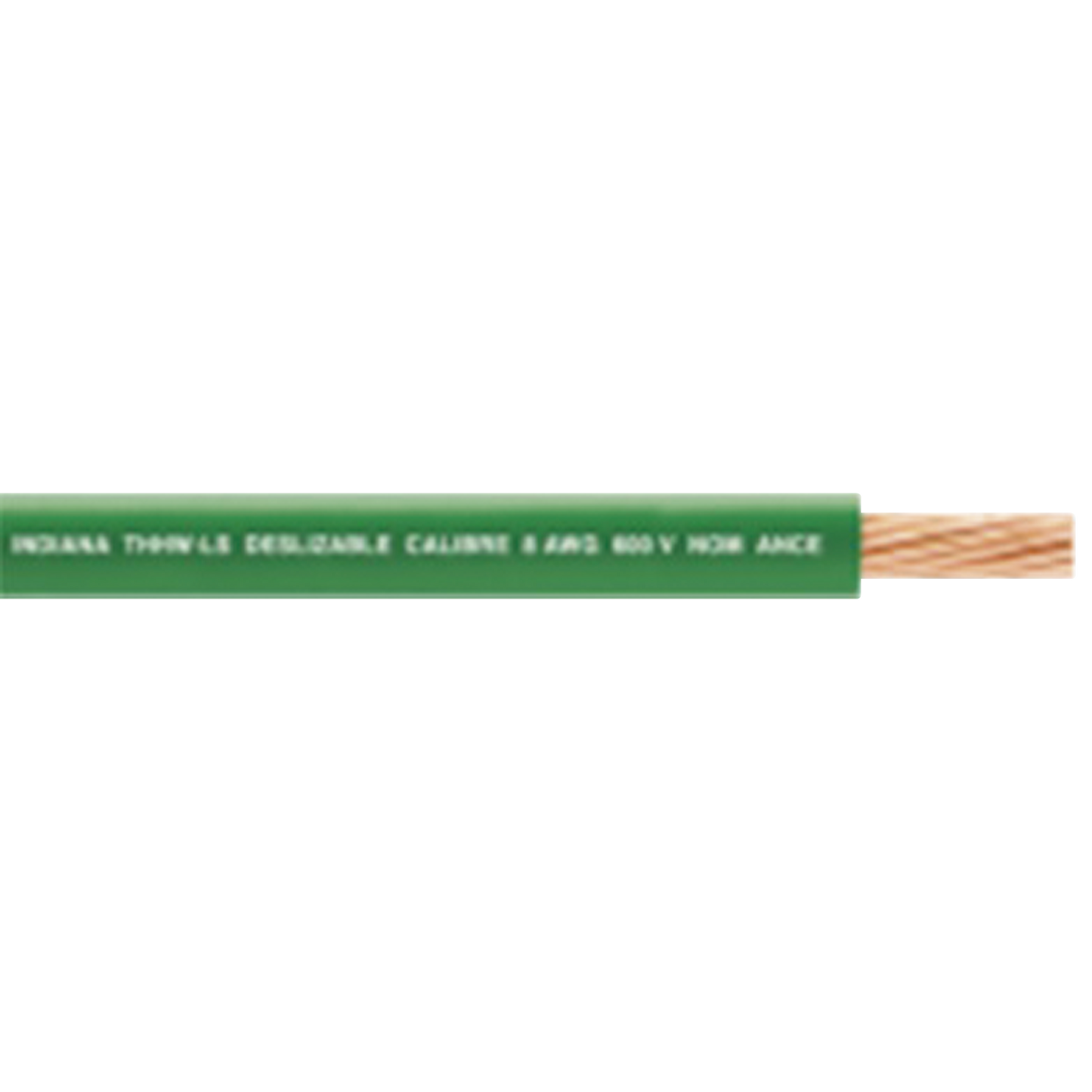 Cable Eléctrico 18 awg color verde, Conductor de cobre suave cableado. Aislamiento de PVC, auto-extinguible. BOBINA de 100 MTS