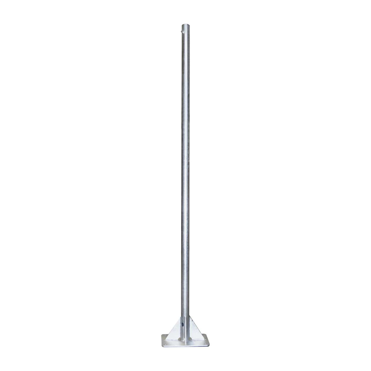 SM-AUTO-2 - Mástil de 2 metros de 2" Diámetro, con Opresor, Base Soldada . Galvanizado por Inmersión en Caliente.