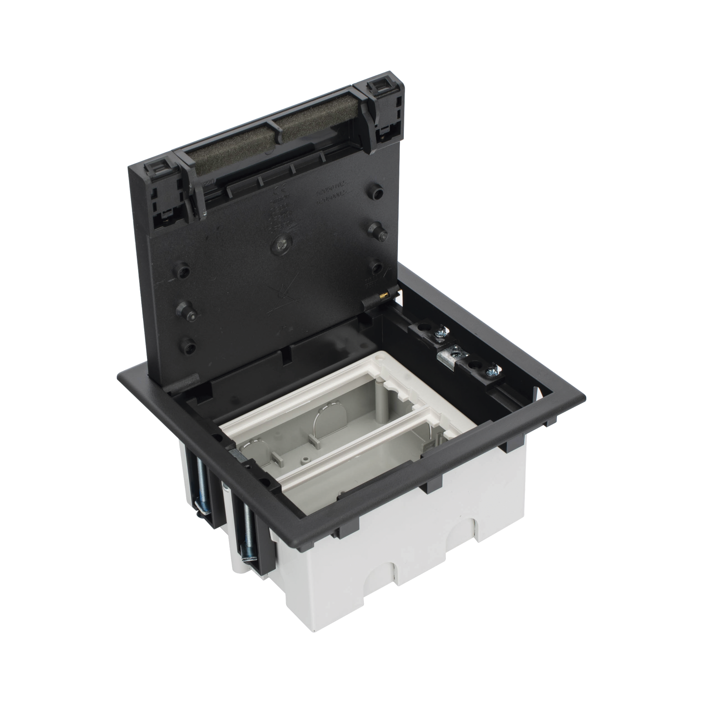 SM-CPF-2 - Caja Para Instalaci�n en Piso Falso para Voz, Datos o Contactos El�ctricos / Capacidad para 2 M�dulos / Espacio Embellecedor en la Tapa / Profundidad Ajustable de 90 a 120 mm (3.54 a 4.72 pulgadas) / Los M�dulos se Adquieren Aparte / (SF210/...