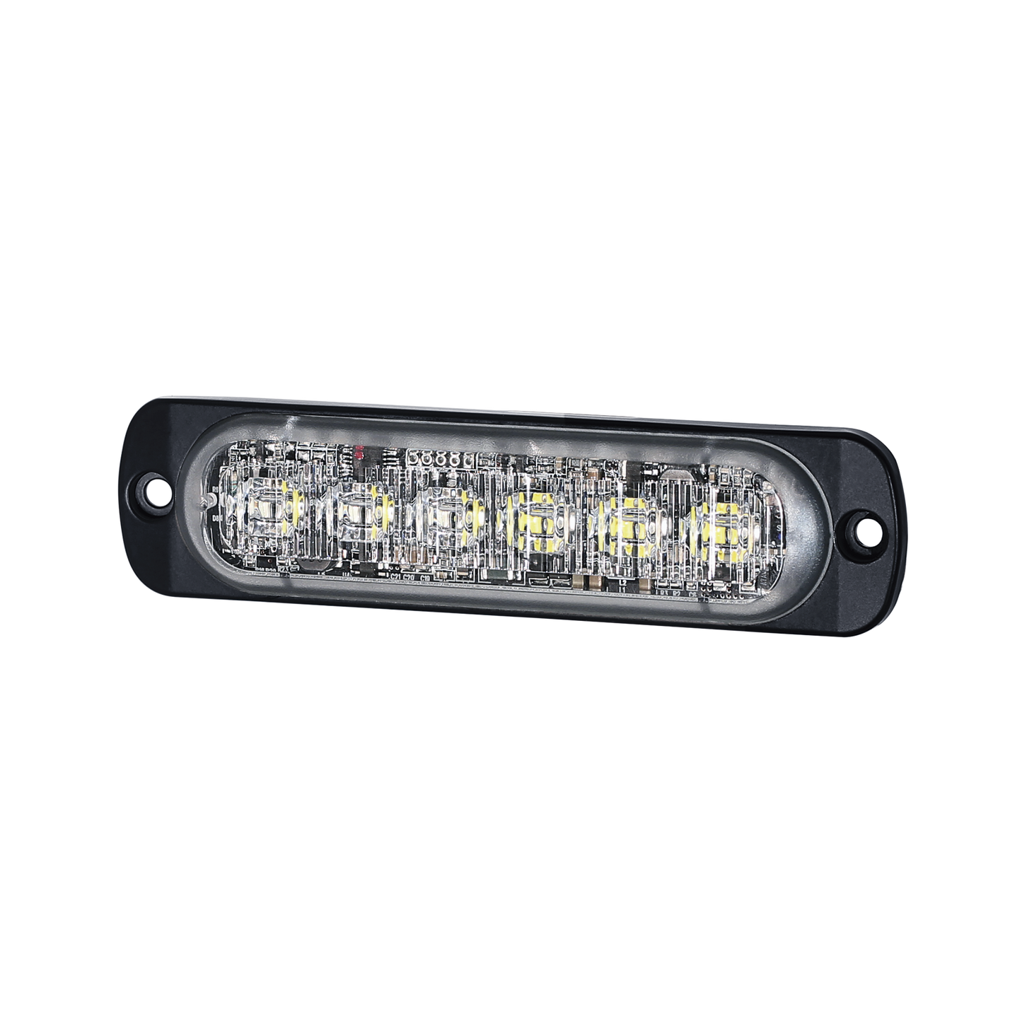 SP12RB - Luz Auxiliar de 12 LED, Rojo/Azul, SAE, Bisel Negro, Lente Transparente