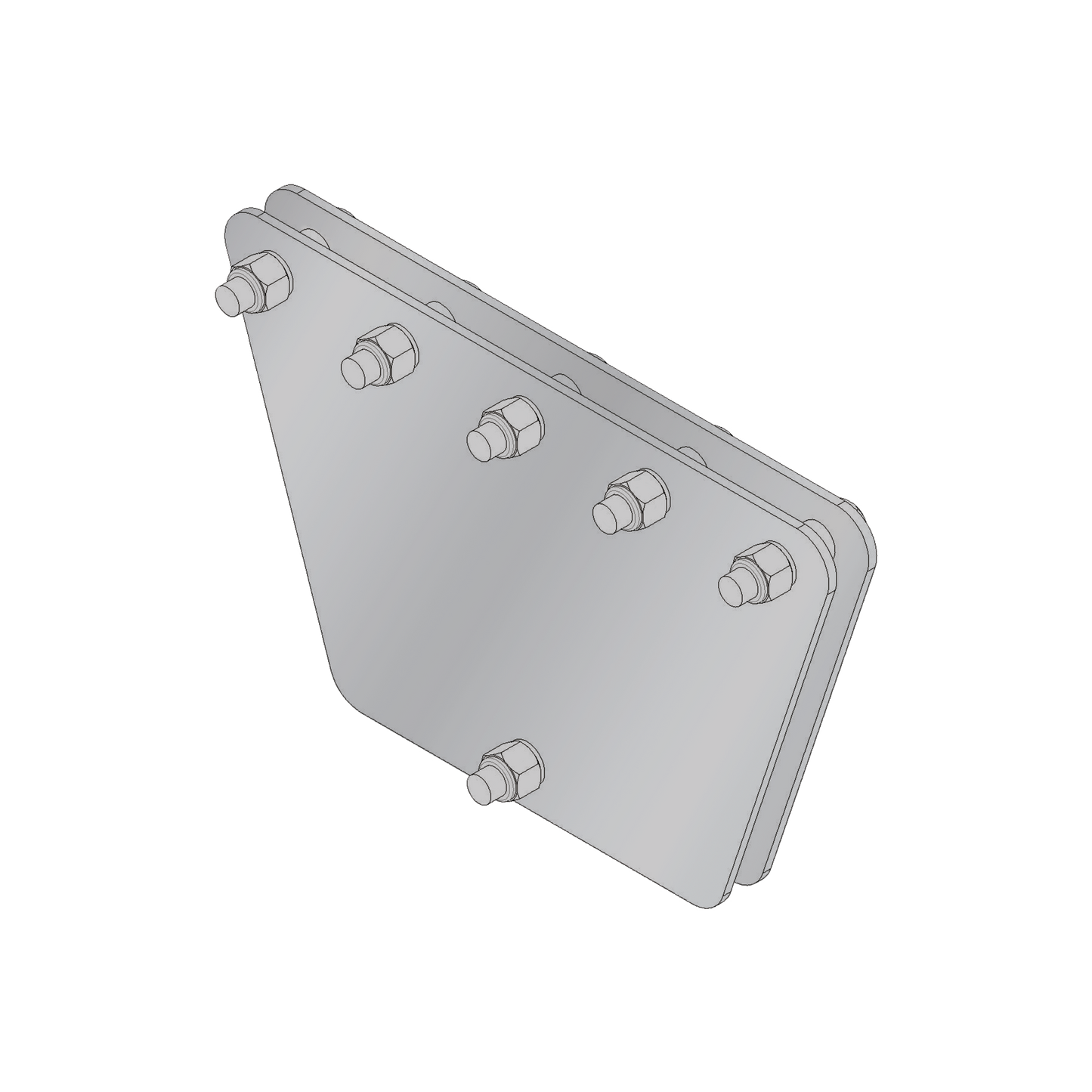 SP-303050-G - Placas igualadoras con tornillería y separadores, para 5 retenidas. Galvanizado en inmersión (30x30x50 cm).