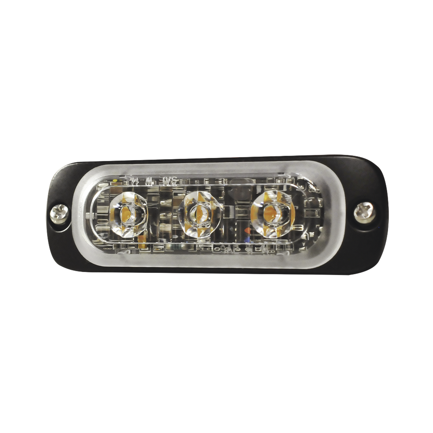 SP3A - Luz Auxiliar de 3 LED, Ambar, SAE, 12-24 Vcd, Lente transparente