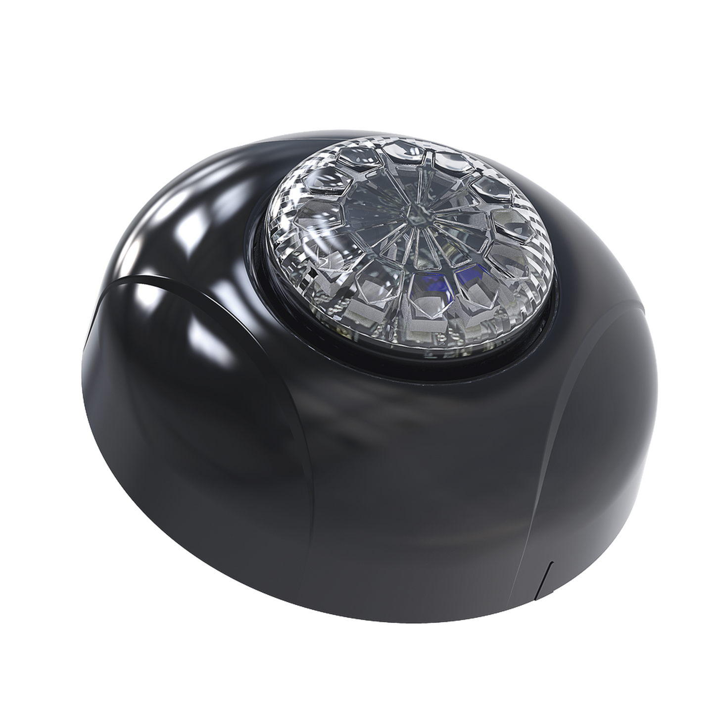 SPF12W - Estrobo Oculto de 12 LED, Brida negra, 12 Vcd, Clara, Lente transparente