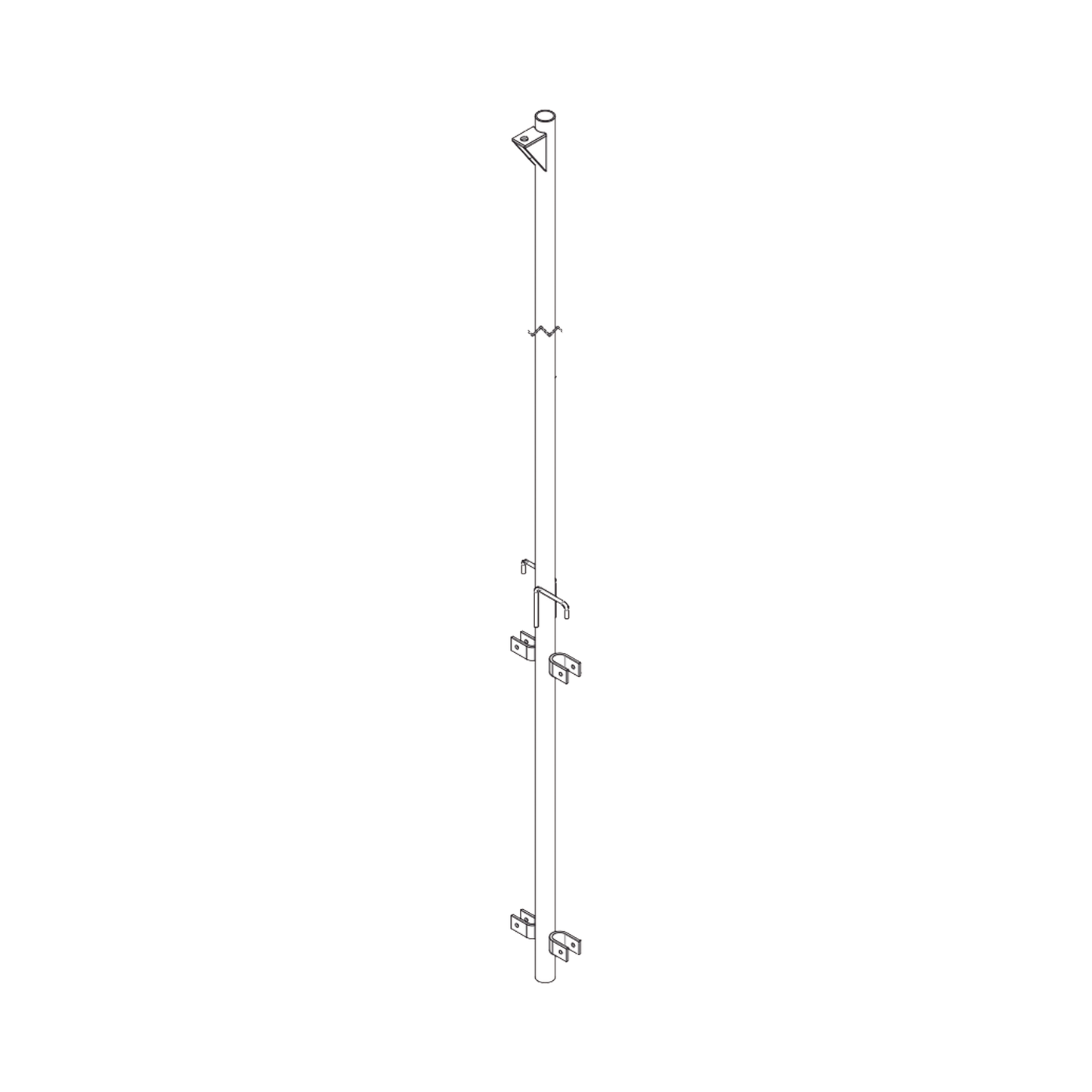 SPLUMAP - Pluma de Aluminio de 4 metros CED.40 para Instalación de Tramos STZ (Con Polea).