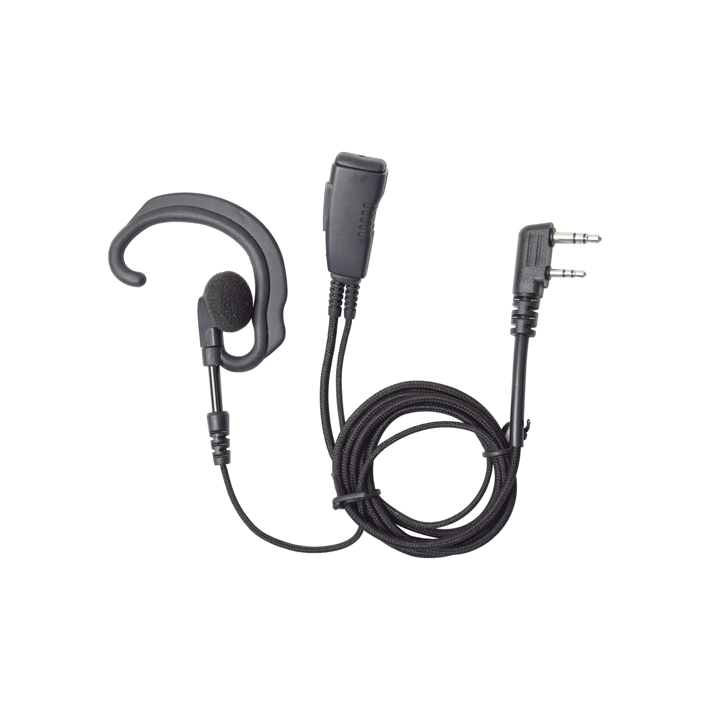 SPM-301-E-BF - Micrófono Audífono de Solapa Estilo Gancho / CABLE FIBRA TRENZADA KEVLAR ULTRA RESISTENTE Para KENWOOD Serie G/3230/2102G/2202L/2212L/2170/2360/2302/2312/2000/2402/NX220/NX240/TKD240