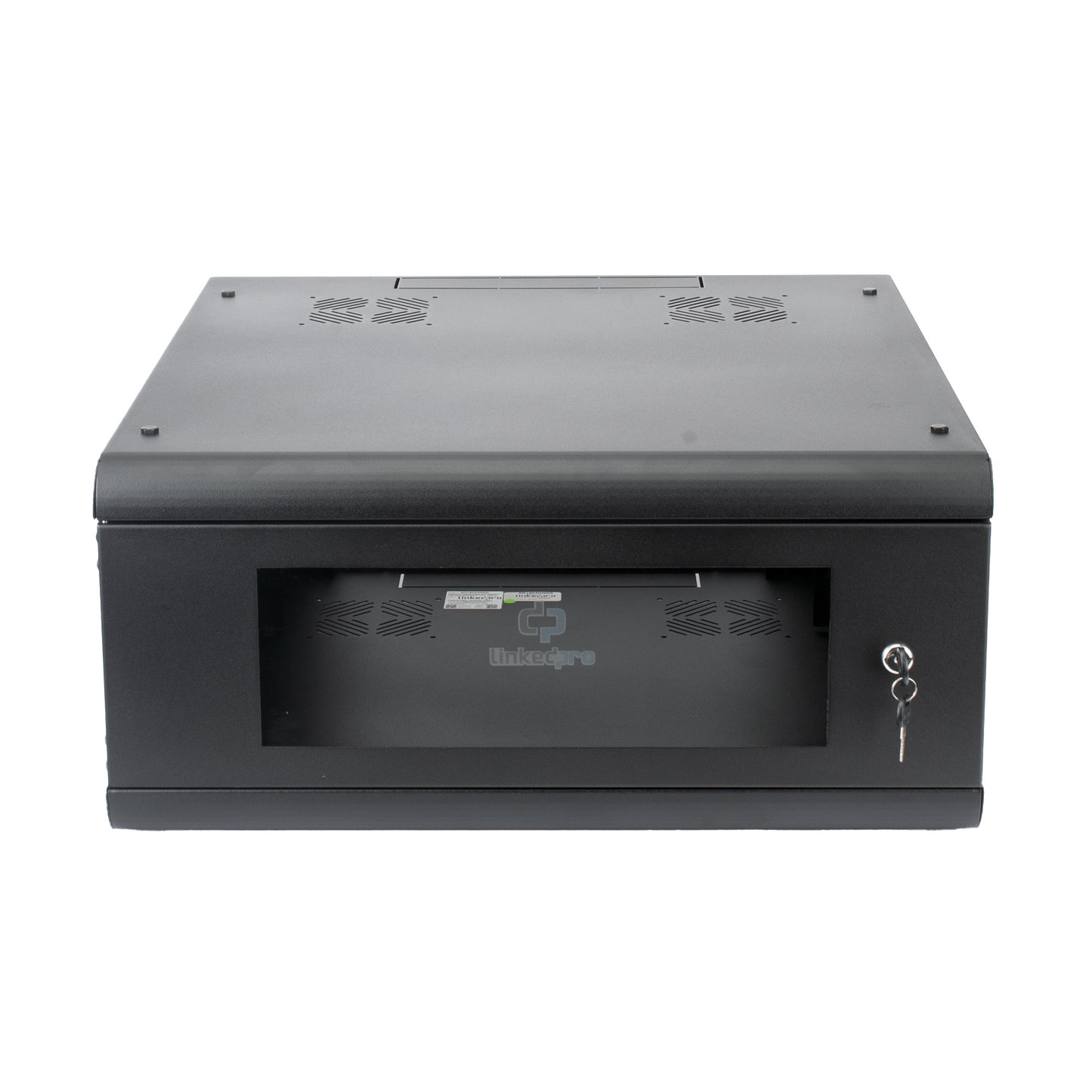 SR-1904-GN2G - Gabinete de Pared con Puerta de Cristal Templado, 635mm de Profundidad, 4U Rack de 19'', Acero Reforzado