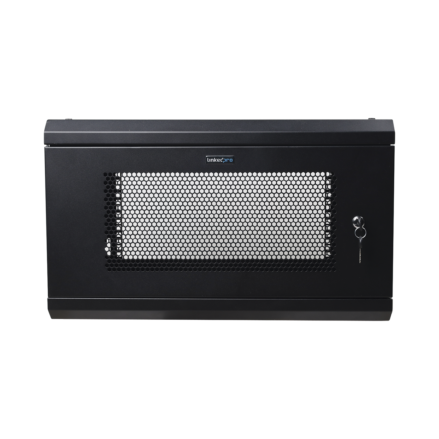 SR1906LH3P - Gabinete de Pared de 6U con Puerta Perforada, 455 mm de Profundidad Total, Rack de 19'', Acero Reforzado Color Negro