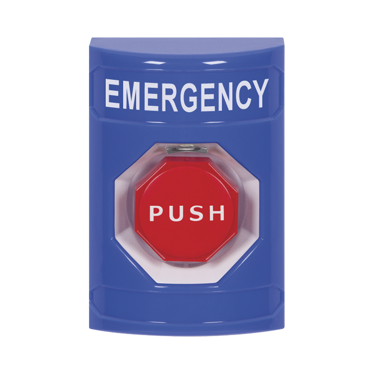 SS2405EM-EN Botón de Emergencia, Texto en Español, Policarbonato Súper Resistente, Momentaneo