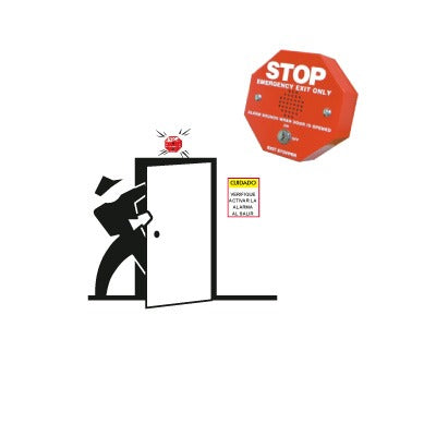 STI-6400 - Alarma Multifunción Serie Exit Stopper® Para Proteger Una Puerta (incluye contacto magnético)