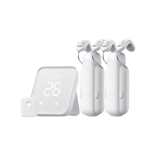 SWITCHBOTKHCR KIT Controlador HUB principal para dispositivos SwitchBot, Señal Wifi y BLUETOOTH, incluye 2 motores cortinas y 1 control remoto