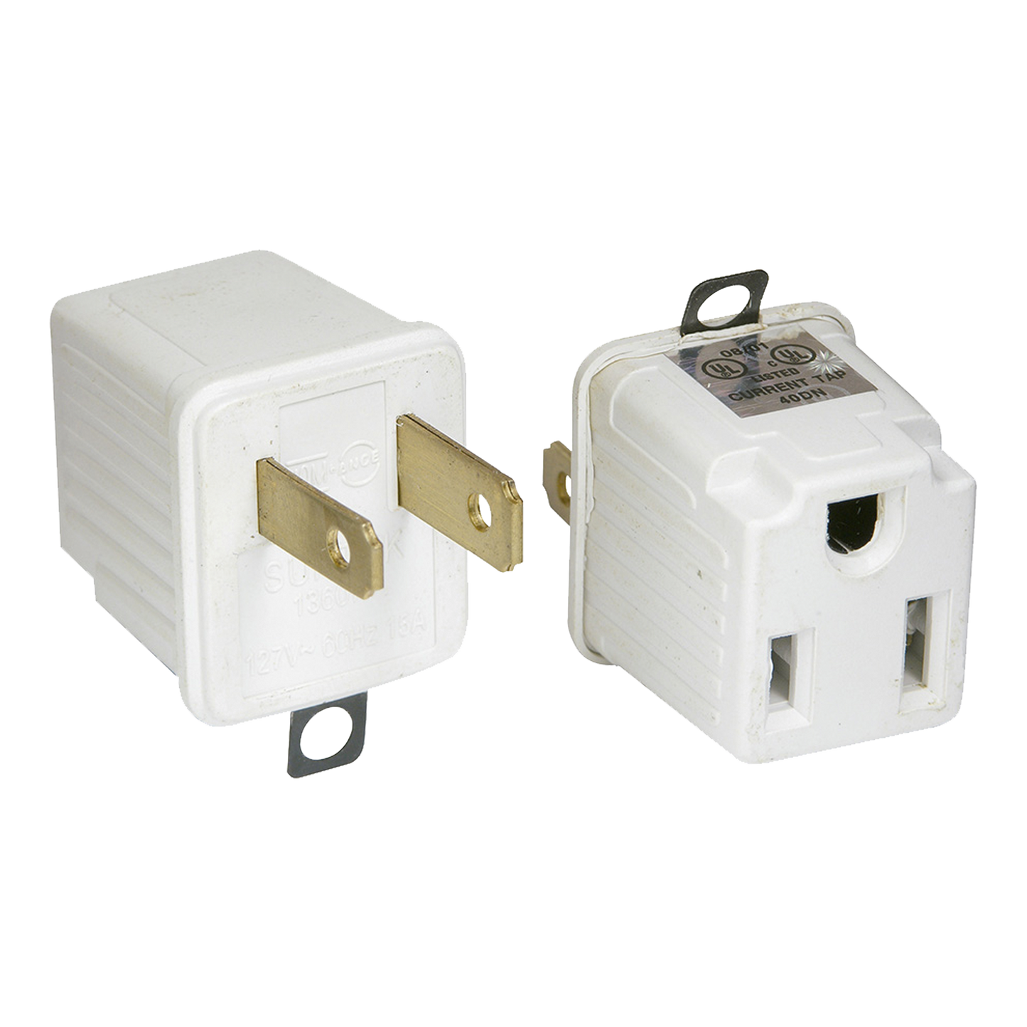 SYS-136074 Adaptador clavija de aterrizado a polarizado 2 piezas ABS