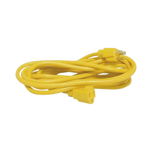 SYS-136174 Extensión Eléctrica de Uso Rudo Aterrizada 15 metros / 127 V CA 10 A Máximo / Color Amarillo.
