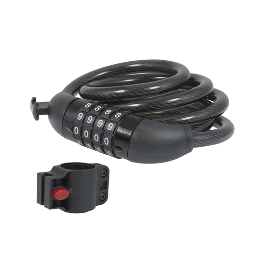 SYS-14CN Candado de Cable de Combinación/ Longitud 100 cm / Nivel de seguridad 3/ Discos Programables.