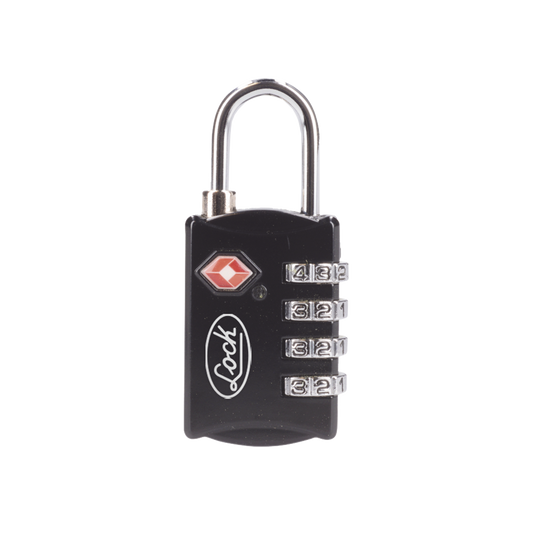 SYS-54CA Candado de Combinación Maletero Negro TSA / Medida 30 mm/ / Nivel de seguridad 3 / Discos Programables.