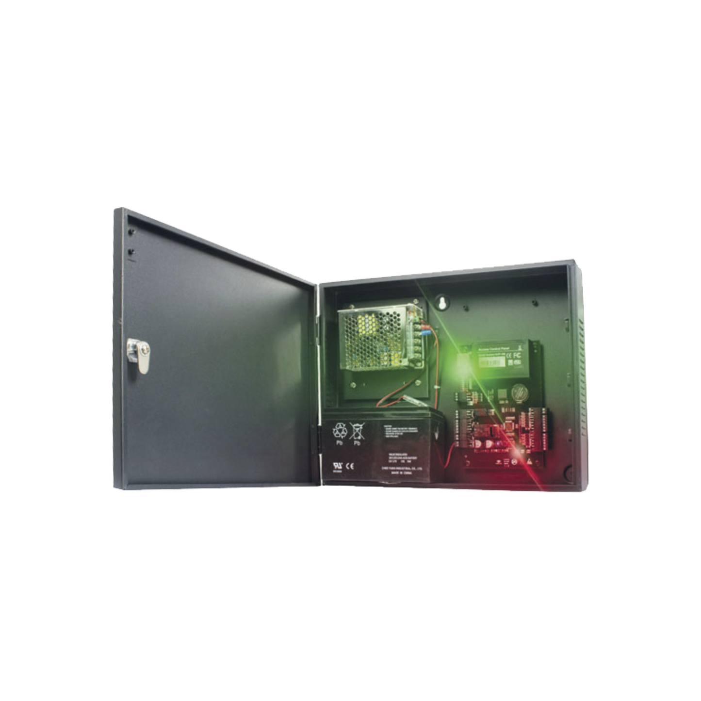 SYSCA-4R-4D C3400 Panel de Control de Acceso para 4 Puertas / Fácil Administración / 30,000 Tarjetas / Incluye Gabinete y Fuente de Alimentación 12Vcc/3A / Software GRATIS