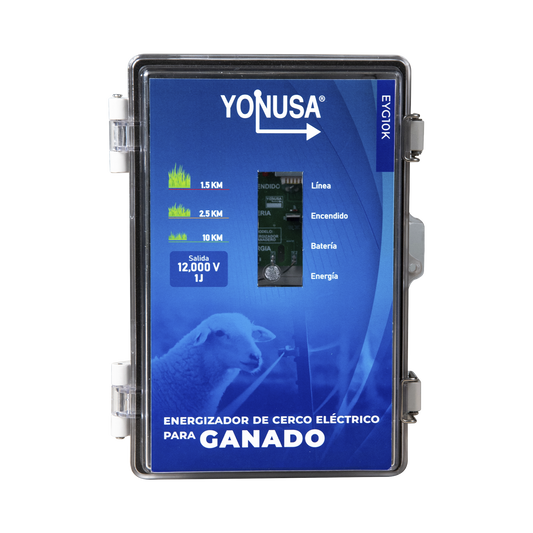 SYSGAN25K Energizador para Ganado 10,000Volts-2JOULES/ 25,000 metros lineales de protección / Cercas Electrificadas