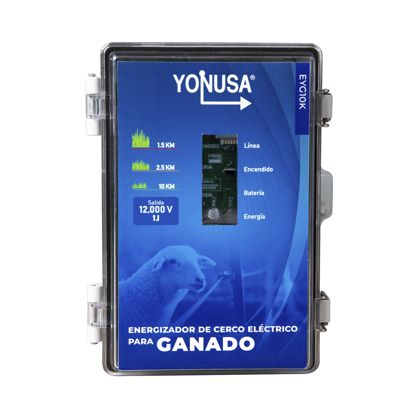 SYSGAN25K - Energizador para Ganado 10,000Volts-2JOULES/ 25,000 metros lineales de protección / Cercas Electrificadas