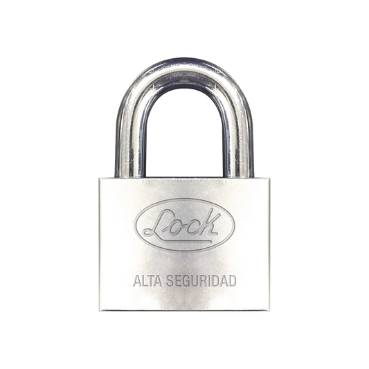 SYS-LCA-C60 Candado de hierro alta seguridad con llave de disco/ Acabado Cromado/ Llaves Abloy/ Medida de Horquilla 50 mm.